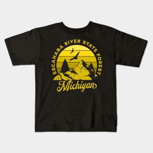 Escanaba River State Forest Michigan Kids T-Shirt